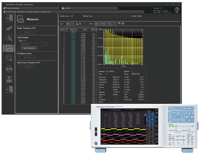 IS8000 Integrated Software IS8011 IS8012 IEC Harmonic Flicker Compliance Analysis | Yokogawa Test&Measurement